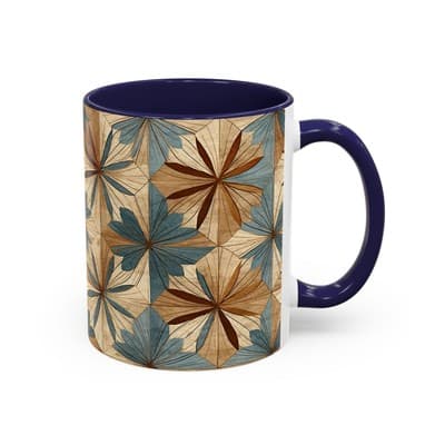 Boho Leaf Coffee Mug 11oz 15oz | Nature Inspired Gift | Rustic Kitchen Decor Cup - Thumbnail 2