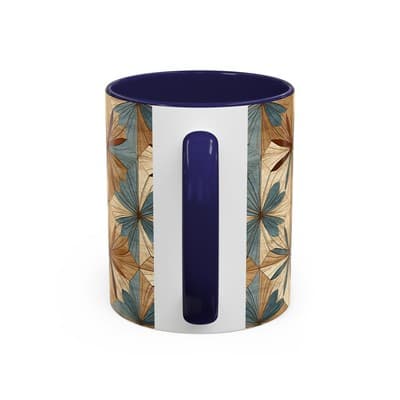 Boho Leaf Coffee Mug 11oz 15oz | Nature Inspired Gift | Rustic Kitchen Decor Cup - Thumbnail 4