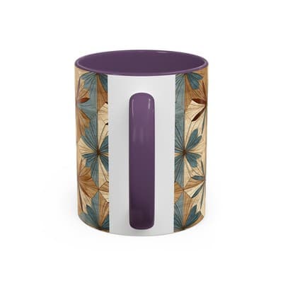Boho Leaf Coffee Mug 11oz 15oz | Nature Inspired Gift | Rustic Kitchen Decor Cup - Thumbnail 4