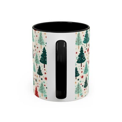 Christmas Tree Coffee Mug 11oz 15oz | Holiday Gift | Cute Winter Hot Cocoa Cup - Thumbnail 4