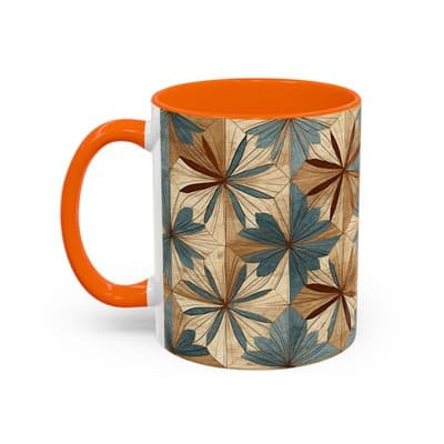 Boho Leaf Coffee Mug 11oz 15oz | Nature Inspired Gift | Rustic Kitchen Decor Cup - Thumbnail 3