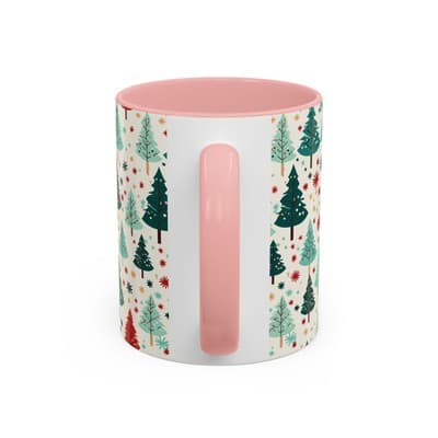 Christmas Tree Coffee Mug 11oz 15oz | Holiday Gift | Cute Winter Hot Cocoa Cup - Thumbnail 4