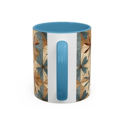 Boho Leaf Coffee Mug 11oz 15oz | Nature Inspired Gift | Rustic Kitchen Decor Cup - Thumbnail 4