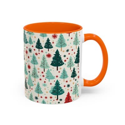 Christmas Tree Coffee Mug 11oz 15oz | Holiday Gift | Cute Winter Hot Cocoa Cup - Thumbnail 2