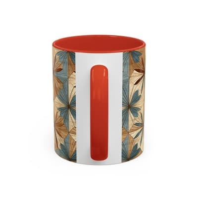 Boho Leaf Coffee Mug 11oz 15oz | Nature Inspired Gift | Rustic Kitchen Decor Cup - Thumbnail 4