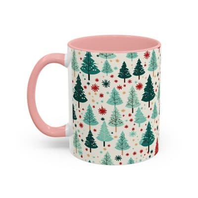 Christmas Tree Coffee Mug 11oz 15oz | Holiday Gift | Cute Winter Hot Cocoa Cup - Thumbnail 3