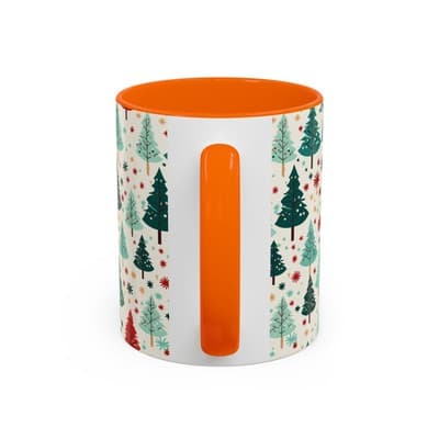 Christmas Tree Coffee Mug 11oz 15oz | Holiday Gift | Cute Winter Hot Cocoa Cup - Thumbnail 4
