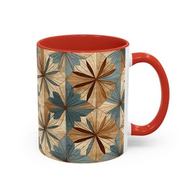 Boho Leaf Coffee Mug 11oz 15oz | Nature Inspired Gift | Rustic Kitchen Decor Cup - Thumbnail 2