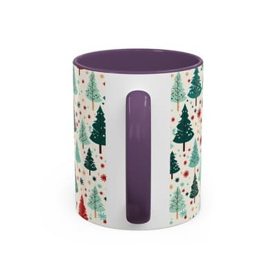 Christmas Tree Coffee Mug 11oz 15oz | Holiday Gift | Cute Winter Hot Cocoa Cup - Thumbnail 4