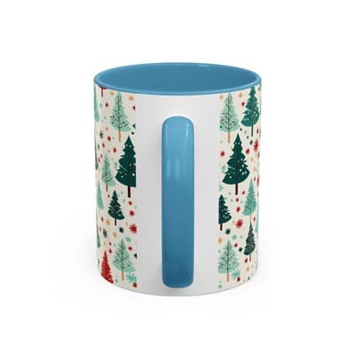 Christmas Tree Coffee Mug 11oz 15oz | Holiday Gift | Cute Winter Hot Cocoa Cup - Thumbnail 4