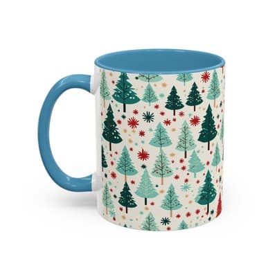 Christmas Tree Coffee Mug 11oz 15oz | Holiday Gift | Cute Winter Hot Cocoa Cup - Thumbnail 3