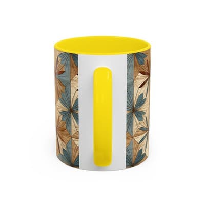 Boho Leaf Coffee Mug 11oz 15oz | Nature Inspired Gift | Rustic Kitchen Decor Cup - Thumbnail 4