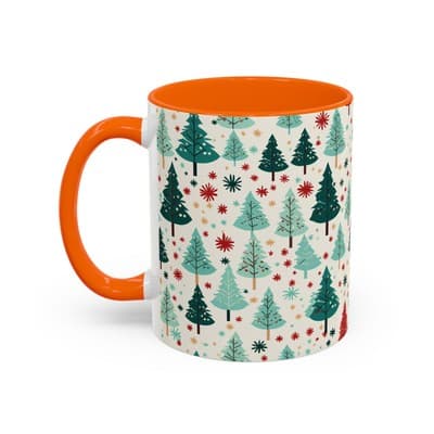 Christmas Tree Coffee Mug 11oz 15oz | Holiday Gift | Cute Winter Hot Cocoa Cup - Thumbnail 3