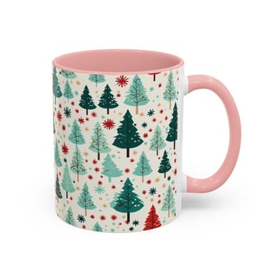 Christmas Tree Coffee Mug 11oz 15oz | Holiday Gift | Cute Winter Hot Cocoa Cup - Thumbnail 2
