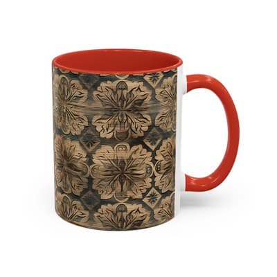 Dark Floral Coffee Mug 11oz 15oz | Gothic Boho Gift | Moody Rustic Kitchen Cup - Thumbnail 2