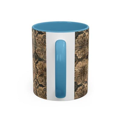 Dark Floral Coffee Mug 11oz 15oz | Gothic Boho Gift | Moody Rustic Kitchen Cup - Thumbnail 4