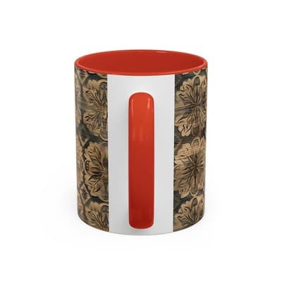 Dark Floral Coffee Mug 11oz 15oz | Gothic Boho Gift | Moody Rustic Kitchen Cup - Thumbnail 4