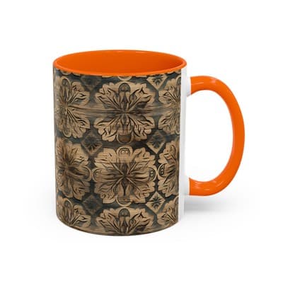 Dark Floral Coffee Mug 11oz 15oz | Gothic Boho Gift | Moody Rustic Kitchen Cup - Thumbnail 2