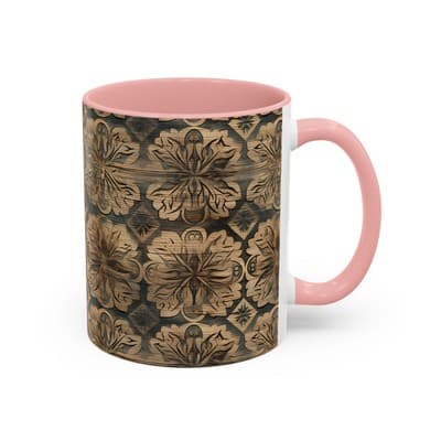 Dark Floral Coffee Mug 11oz 15oz | Gothic Boho Gift | Moody Rustic Kitchen Cup - Thumbnail 2