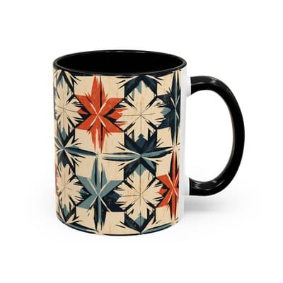 Bohemian Coffee Mug 11oz 15oz | Artistic Geometric Mug Gift | Cozy Decor Cup - Thumbnail 2