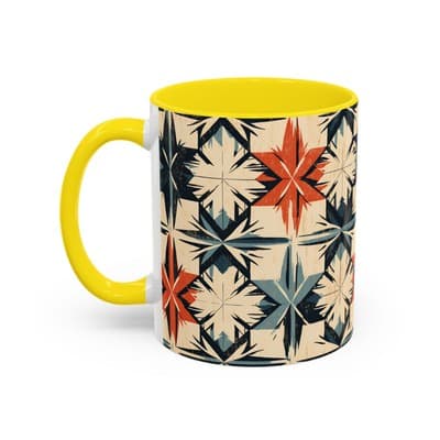 Bohemian Coffee Mug 11oz 15oz | Artistic Geometric Mug Gift | Cozy Decor Cup - Thumbnail 3