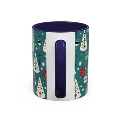 Holiday Tree Coffee Mug 11oz 15oz | Christmas Gift | Cozy Winter Decor Cup - Thumbnail 4