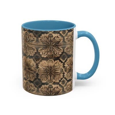Dark Floral Coffee Mug 11oz 15oz | Gothic Boho Gift | Moody Rustic Kitchen Cup - Thumbnail 2