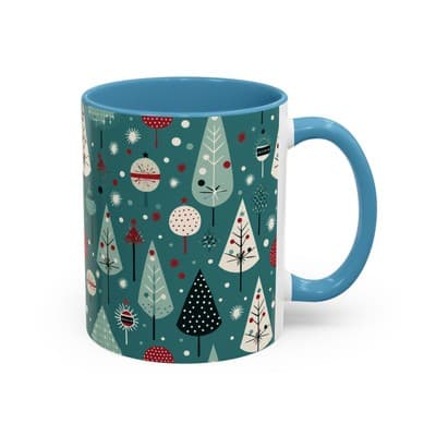 Holiday Tree Coffee Mug 11oz 15oz | Christmas Gift | Cozy Winter Decor Cup - Thumbnail 2