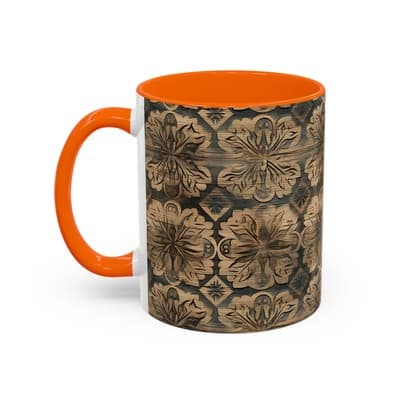 Dark Floral Coffee Mug 11oz 15oz | Gothic Boho Gift | Moody Rustic Kitchen Cup - Thumbnail 3