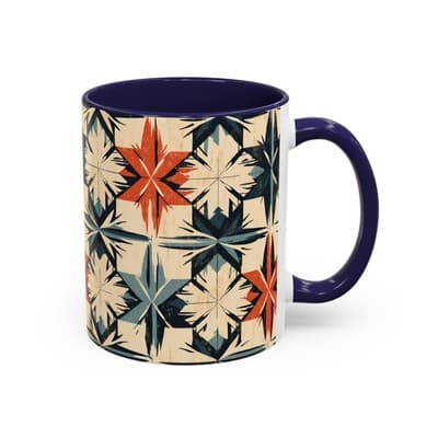 Bohemian Coffee Mug 11oz 15oz | Artistic Geometric Mug Gift | Cozy Decor Cup - Thumbnail 2