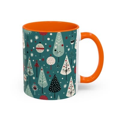 Holiday Tree Coffee Mug 11oz 15oz | Christmas Gift | Cozy Winter Decor Cup - Thumbnail 2
