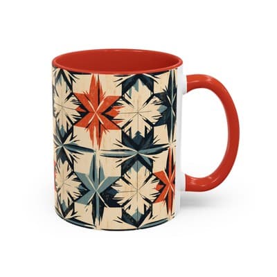 Bohemian Coffee Mug 11oz 15oz | Artistic Geometric Mug Gift | Cozy Decor Cup - Thumbnail 2