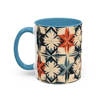 Bohemian Coffee Mug 11oz 15oz | Artistic Geometric Mug Gift | Cozy Decor Cup - Thumbnail 3