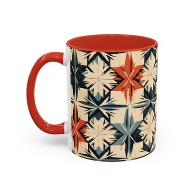 Bohemian Coffee Mug 11oz 15oz | Artistic Geometric Mug Gift | Cozy Decor Cup - Thumbnail 3