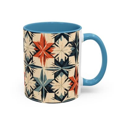 Bohemian Coffee Mug 11oz 15oz | Artistic Geometric Mug Gift | Cozy Decor Cup - Thumbnail 2