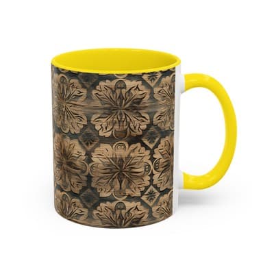 Dark Floral Coffee Mug 11oz 15oz | Gothic Boho Gift | Moody Rustic Kitchen Cup - Thumbnail 2