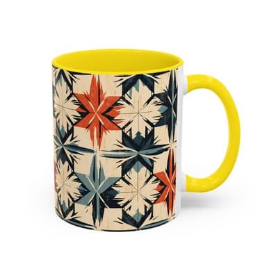 Bohemian Coffee Mug 11oz 15oz | Artistic Geometric Mug Gift | Cozy Decor Cup - Thumbnail 2