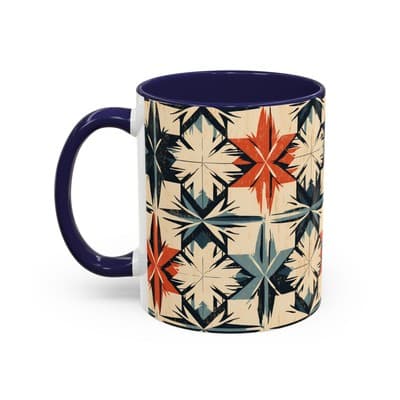 Bohemian Coffee Mug 11oz 15oz | Artistic Geometric Mug Gift | Cozy Decor Cup - Thumbnail 3