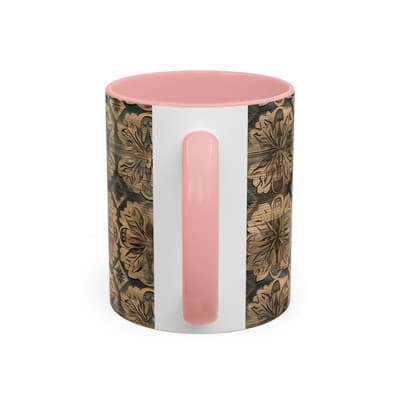 Dark Floral Coffee Mug 11oz 15oz | Gothic Boho Gift | Moody Rustic Kitchen Cup - Thumbnail 4