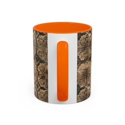 Dark Floral Coffee Mug 11oz 15oz | Gothic Boho Gift | Moody Rustic Kitchen Cup - Thumbnail 4