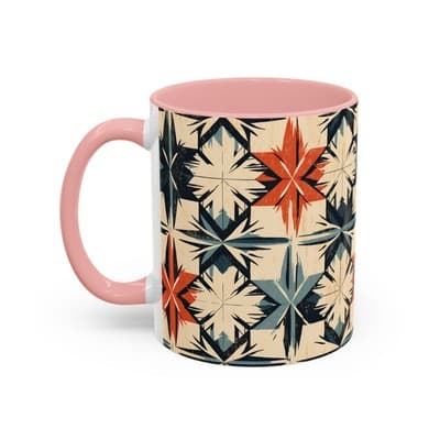 Bohemian Coffee Mug 11oz 15oz | Artistic Geometric Mug Gift | Cozy Decor Cup - Thumbnail 3