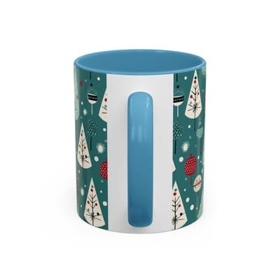 Holiday Tree Coffee Mug 11oz 15oz | Christmas Gift | Cozy Winter Decor Cup - Thumbnail 4