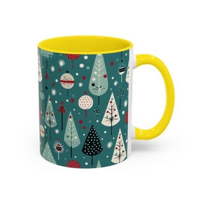 Holiday Tree Coffee Mug 11oz 15oz | Christmas Gift | Cozy Winter Decor Cup - Thumbnail 2