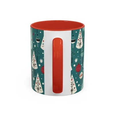 Holiday Tree Coffee Mug 11oz 15oz | Christmas Gift | Cozy Winter Decor Cup - Thumbnail 4