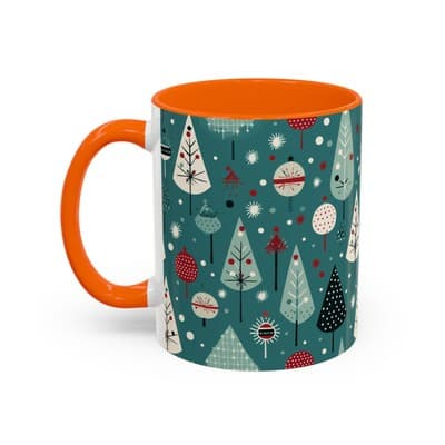 Holiday Tree Coffee Mug 11oz 15oz | Christmas Gift | Cozy Winter Decor Cup - Thumbnail 3