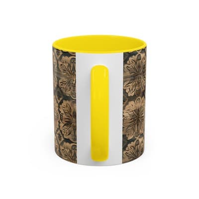 Dark Floral Coffee Mug 11oz 15oz | Gothic Boho Gift | Moody Rustic Kitchen Cup - Thumbnail 4