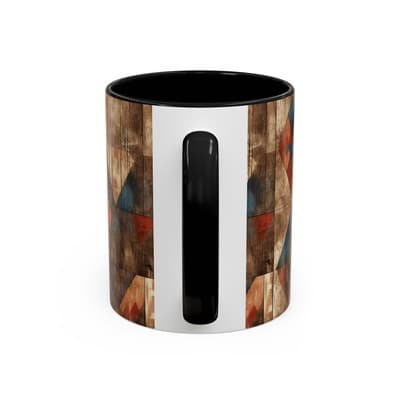 Rustic Tribal Coffee Mug 11oz 15oz | Boho Farmhouse Gift | Earthy Kitchen Decor - Thumbnail 4