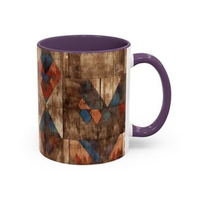 Rustic Tribal Coffee Mug 11oz 15oz | Boho Farmhouse Gift | Earthy Kitchen Decor - Thumbnail 2