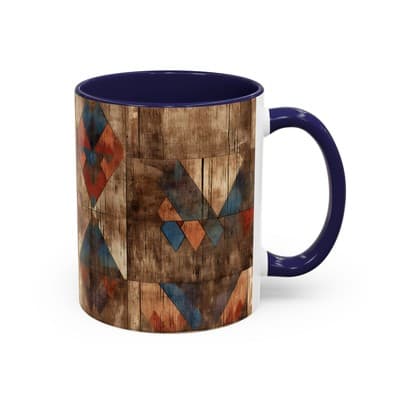 Rustic Tribal Coffee Mug 11oz 15oz | Boho Farmhouse Gift | Earthy Kitchen Decor - Thumbnail 2
