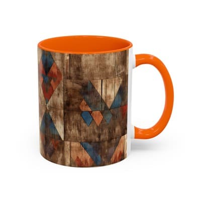 Rustic Tribal Coffee Mug 11oz 15oz | Boho Farmhouse Gift | Earthy Kitchen Decor - Thumbnail 2